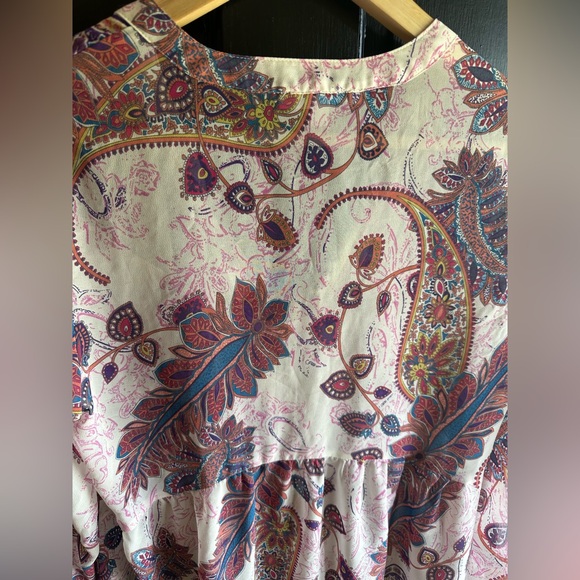 NEW DR2 WOMENS BOHO/PEASANT WITH TASSLE TIES SHEER SIZE SMALL - Picture 3 of 7